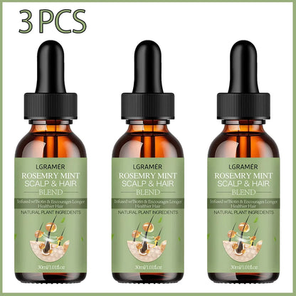 Hair Growth Oil Organic  Peppermint Rosemary Scalp Strengthening Oil Nourishing Care Anti-split Ends and Hair Loss Hair Oil Set