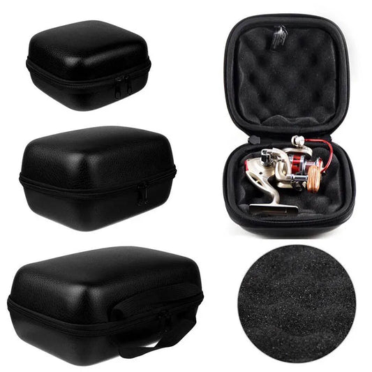 Fishing Tackle Storage Bag Waterproof Holder Pouch Fishing Protective Case Spinning Reel Shockproof Box for 1-2 Fishing Reels