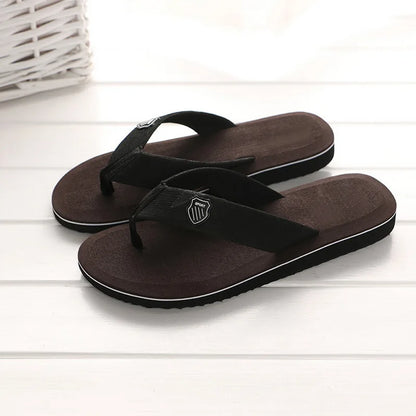 Casual Slippers For Men Flip Flops Beach Sandals Summer Non-Slip Flat Slides Men Slippers Indoor House Shoes Man Male Slipper