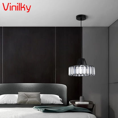 Crystal Pendant Lights Indoor Bedroom Ceiling Chandeliers Lamps Nordic Loft Loby Hanging Light Fixture Hotel Hall Decor Led Lamp