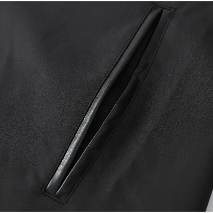 Black Stand Collar Trench Coat Women Casual Long Sleeve Single-breasted Loose Windbreaker 2026 Lady Autumn High Street Outwear