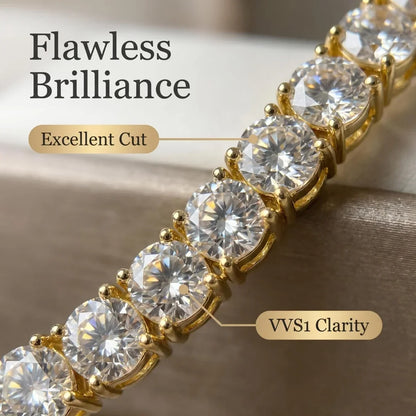 D VVS1 Moissanite Tennis Necklace 2-6MM 925 Sterling Silver Classics for Women Exquisite Jewelry Simulated Diamond Necklaces