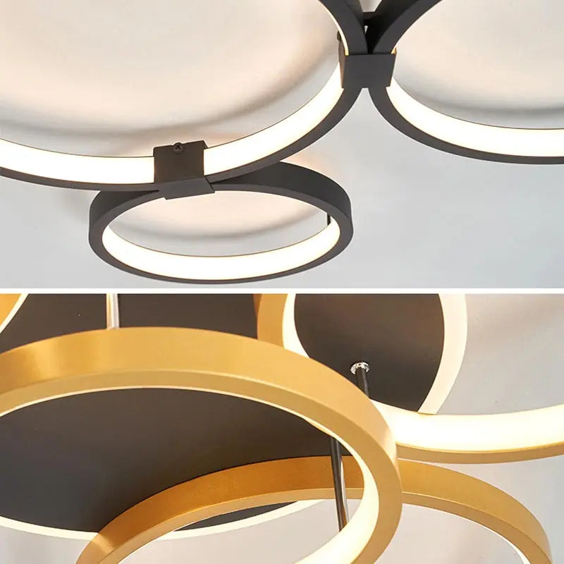 Modern LED Ceiling Chandeliers With Remote Control Decor Home Ring Lamp Living Room Bedroom Dining Room Ceiling Light Fixtures