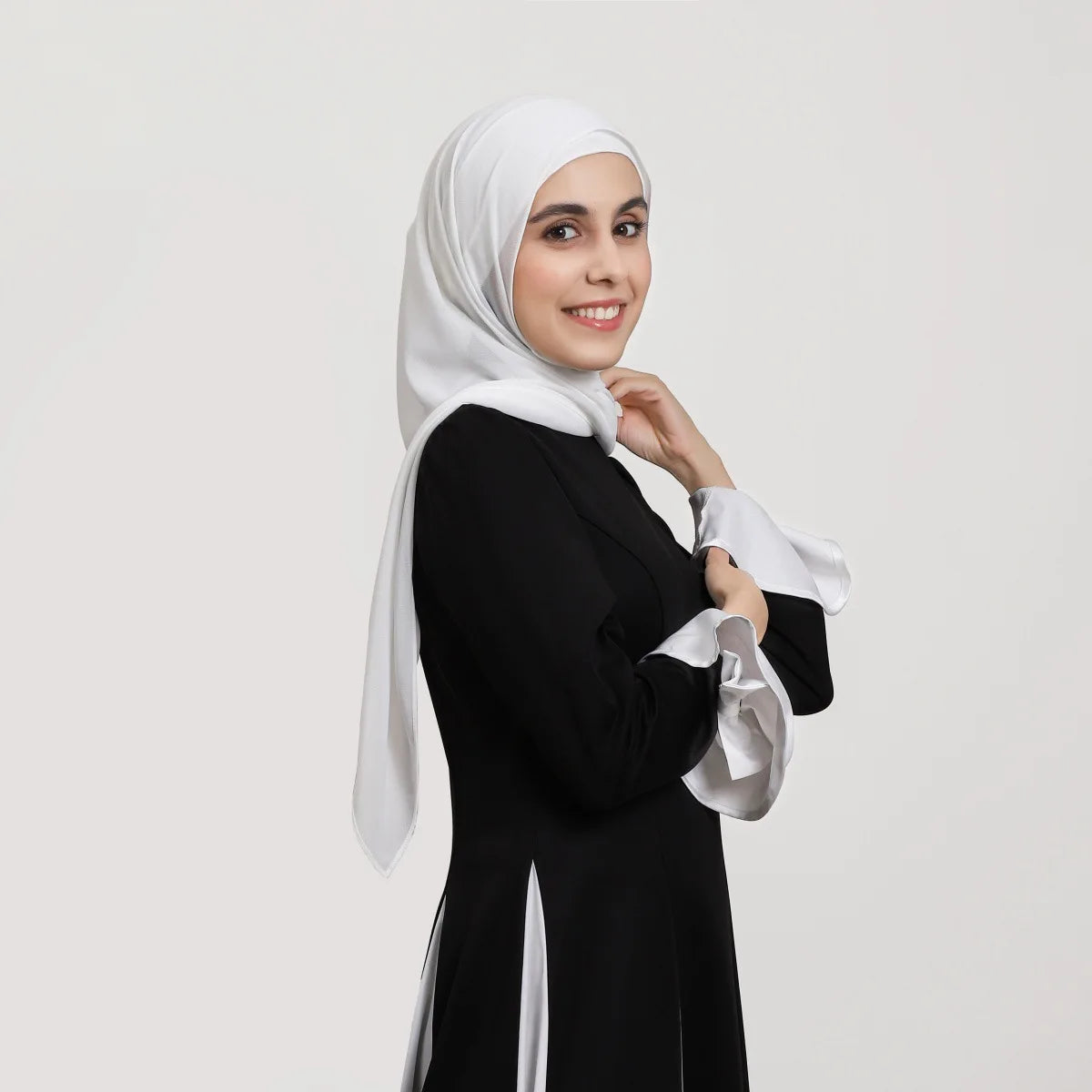 2025 Ramadan Women Solid Scarf Built-in Magnetic Muslim Chiffon Hijab Shawls Head Wrap Hijabs Scarves Ladies Foulard Islamic