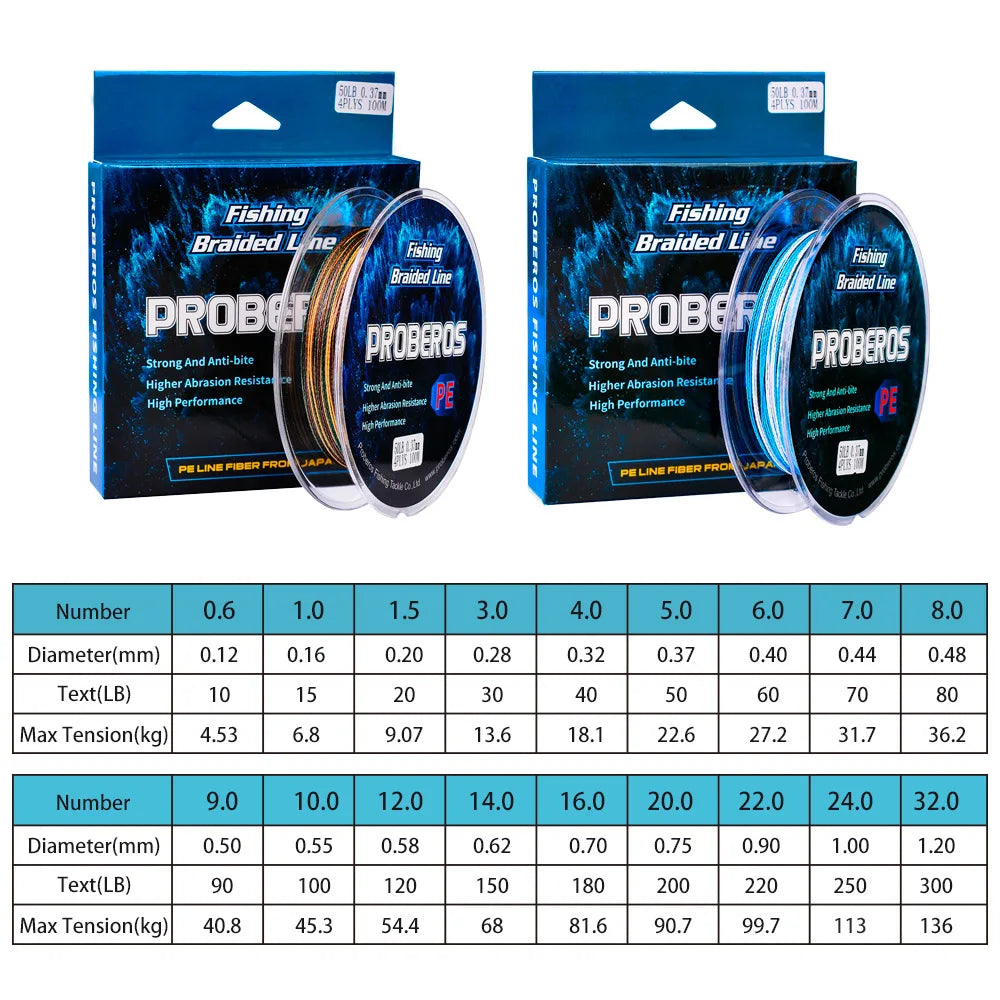 New Daima 4 series 100 meters fishing line, camouflage green PE line 0.6 #-10 #braided line fishing gear fishing line wholesale