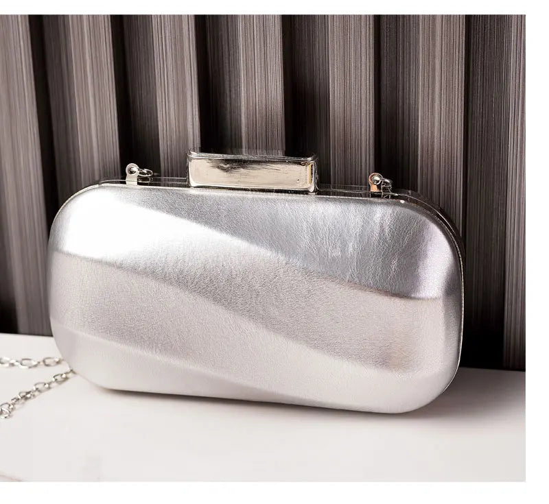 Golden Bag Ladies Oval Designer Luxury Handbags Irregular Dress Purse Fashion Buckle Party Women's Clutch Brand Cross Body Bag