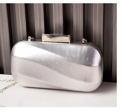 Golden Bag Ladies Oval Designer Luxury Handbags Irregular Dress Purse Fashion Buckle Party Women's Clutch Brand Cross Body Bag