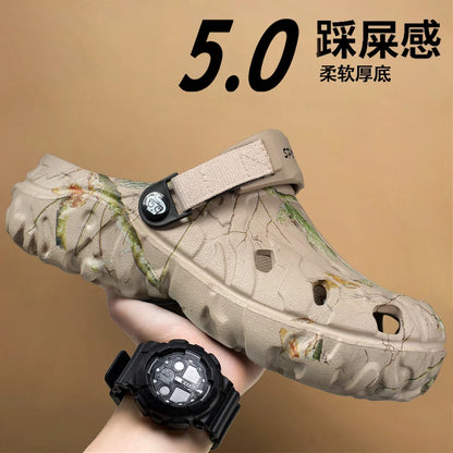 Summer Men Slippers Camouflage Platform Outdoor Clogs Shoe Women Beach Sandals Male Soft EVA Indoor Home Slides Big Size 46 47