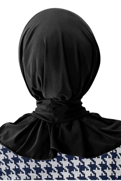 Ready To Wear Full Cover Inner Instant Hijab Premium Quality Jersey Scarf With Tie Back Buttons Muslim Women Turban Caps