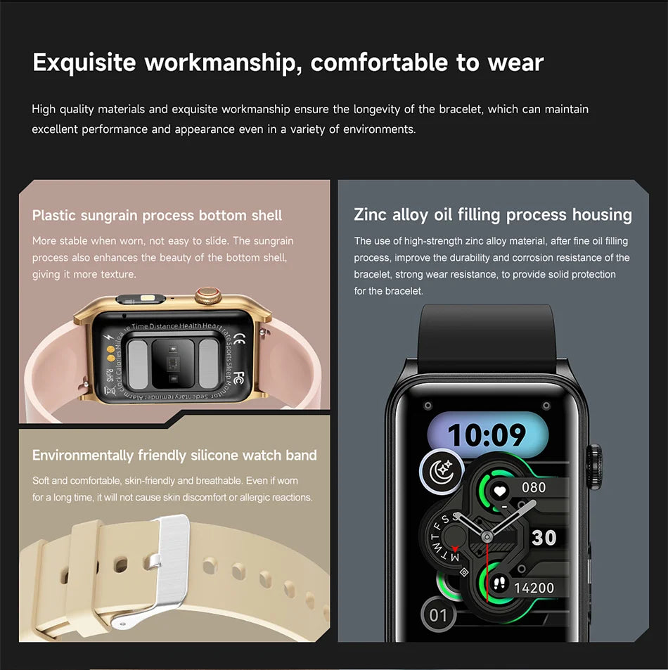 2025 New AI Health Manager Smart Watch Men Blood Pressure Blood Oxygen Sports Bluetooth Call Waterproof Health SmartWatch
