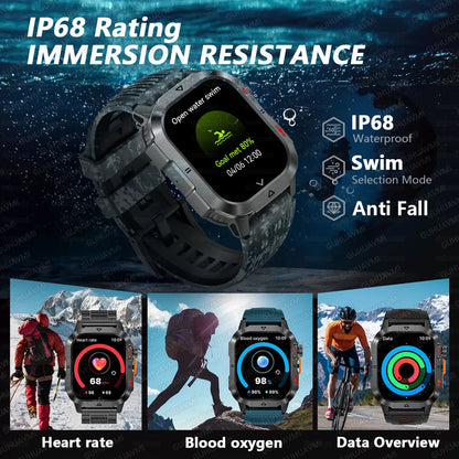 New Custom Co branded Men Transformers Smart Watch Outdoor 100mAh Battery GPS Flashlight BT Call Waterproof Sports Smartwatches