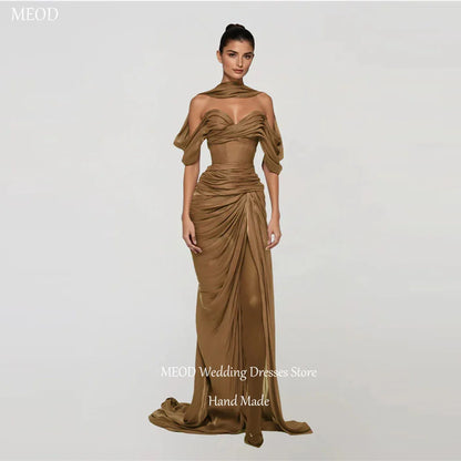 MEOD Formal Evening Dresses Sweetheart Backless High Slit Mermaid Prom Gown Off The Shoulder Long Train Elegant Dress Customized