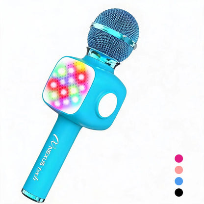 Wireless Bluetooth 5.2 Karaoke Microphone Portable Speaker Voice Changer RGB LED Premium Party Entertainment Singing Machine TWS Kids Adults Gift