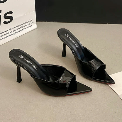 NEW Pointed Toe High Heels Sandals for Women Beautiful Korean Style Summer Shoes Rubber Sole Luxury Sensation
