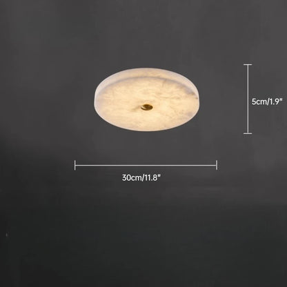 Simple LED round Natural Marble alabaster Ceiling Lamp Living Room Bedroom Corridor Circular Ultra-thin All-copper Wall Lamp