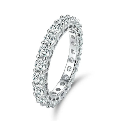 925 Sterling Silver Fashion Gorgeous Shiny Round Zircon Ring For Women Engagement Wedding Party Luxury High Quality Fine Jewelry