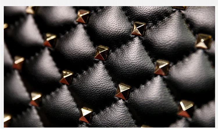 2026 New Fashion Women Sheepskin Leather Rivet Handbags Chain Bag Designer Shoulder Bags Luxury Woman Messenger Bags