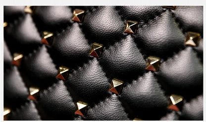 2026 New Fashion Women Sheepskin Leather Rivet Handbags Chain Bag Designer Shoulder Bags Luxury Woman Messenger Bags
