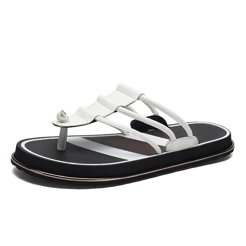 Stylish Summer Slippers for Men Outdoor Soft Sole Slides Leisure Walk Male Flip Flops Mens Casual Beach Shoes Sandals Sandalias