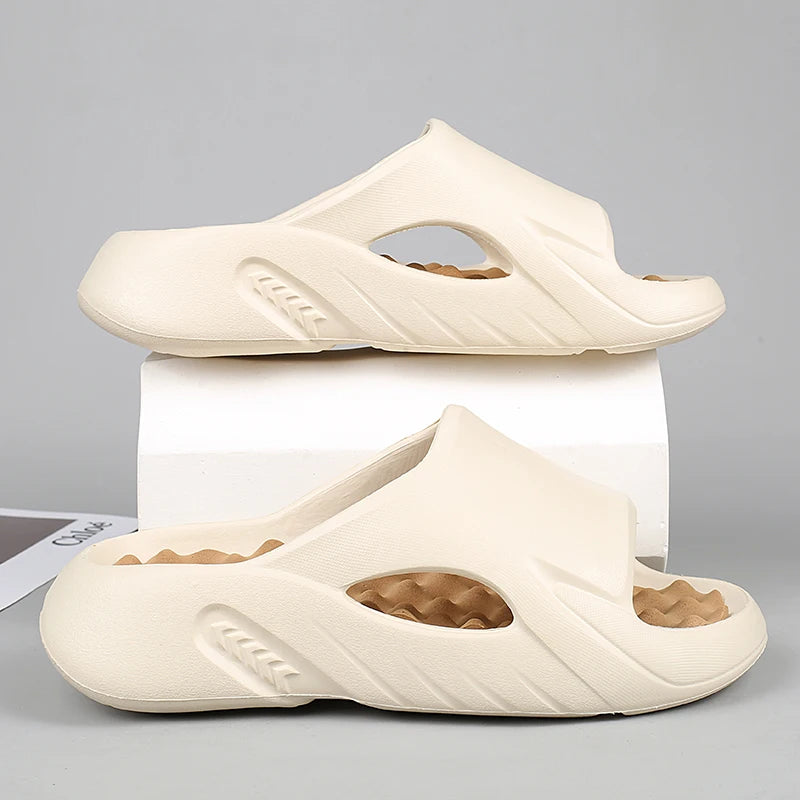 Men Massage Slippers Indoor Outdoor Sandals Beach Casual Shoes Comfortable Soft Slides Flip-flops Men's Sandals Big Size 46 47