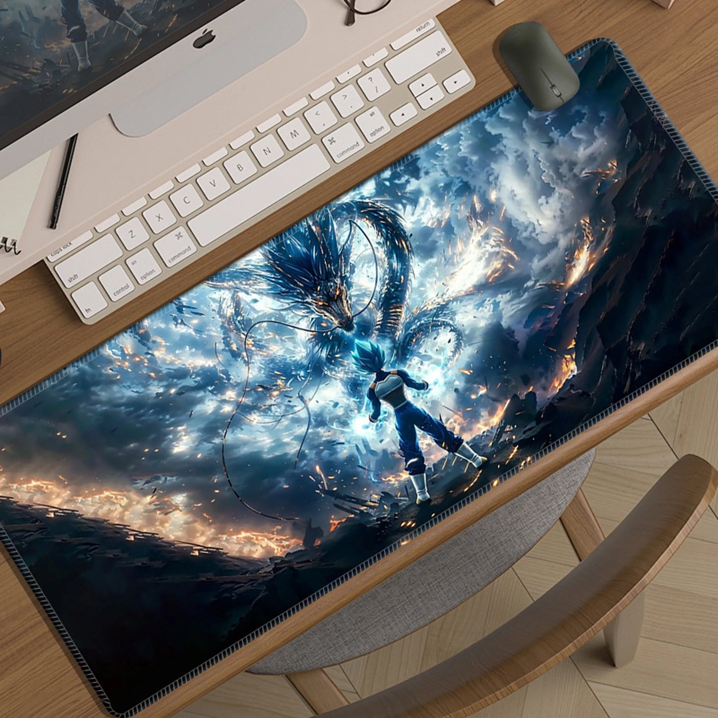 Cartoon Animation Seven Dragon Ball Mouse Pad Oversized Boy Two-dimensional E-sports Game Computer Keyboard Pad Student Desk Pad
