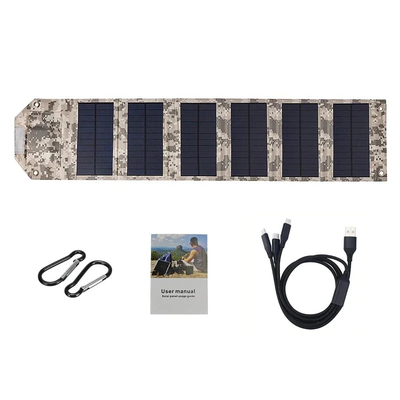 100W/80W/60W Foldable Solar Panel 5V USB Portable Battery Charger for Cell Phone Outdoor Waterproof Power Bank for Camping