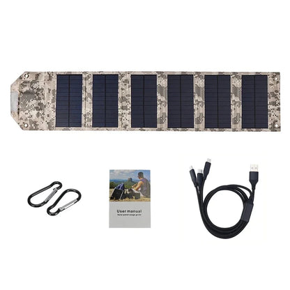 100W/80W/60W Foldable Solar Panel 5V USB Portable Battery Charger for Cell Phone Outdoor Waterproof Power Bank for Camping