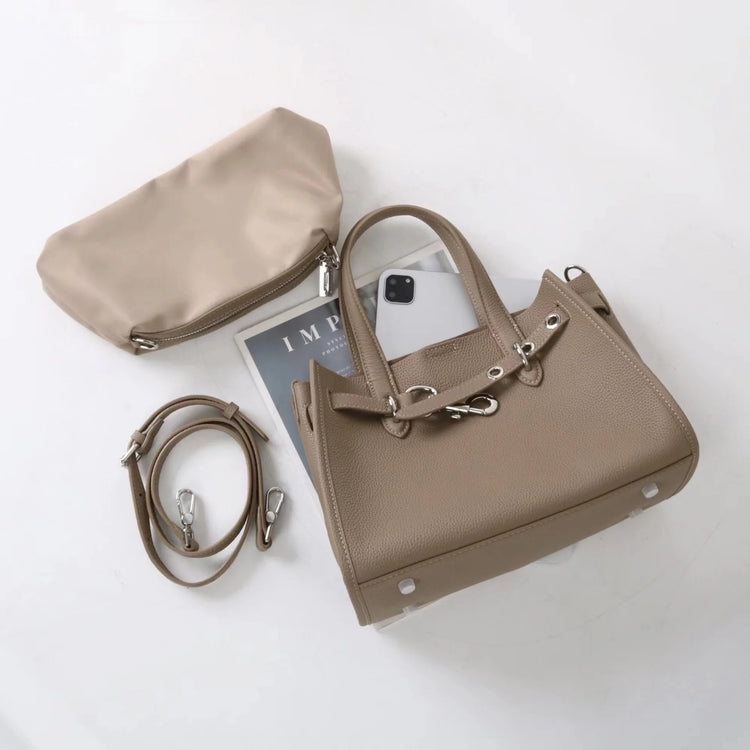 2026 Top grade Women's Genuine Leather Bag High Quality Casual Versatile Handbags Female Shoulder Bags Commute Totes Coffee