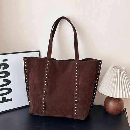 Fashion Microfiber Solid Sewing Shoulder Bags 2025 High Quality Retro Sweet Handbags Brand Sequined Large Capacity Bag for Women