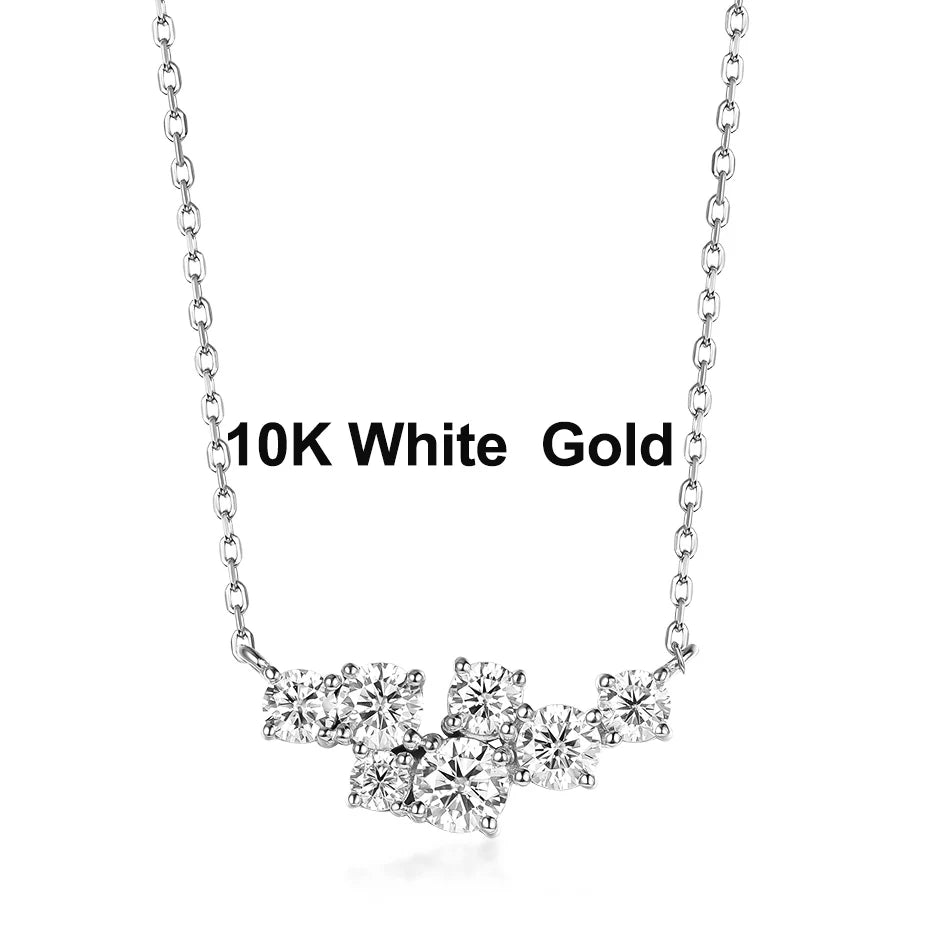 Kuololit 58514K 10K 9K Moissanite Necklace for Women Solid Rose gold Luxury Pendant For Engagement Party Anniversary With Chain