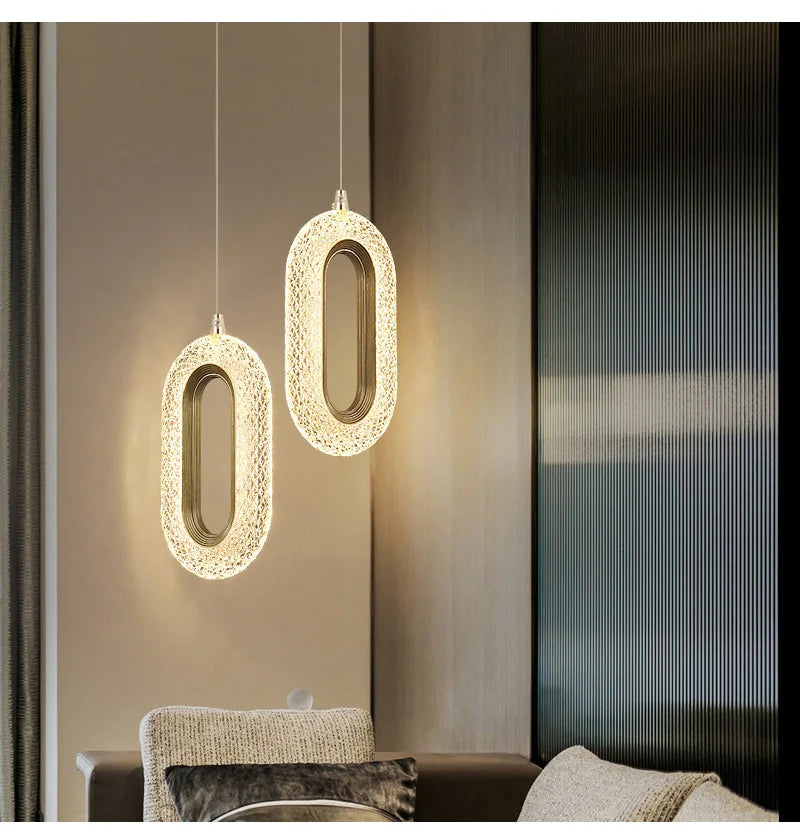 Modern Crystal LED Pendant Lamps Indoor Lighting For Home Decor Led Lights Living Room Bedroom Bedside Hanging Lamp
