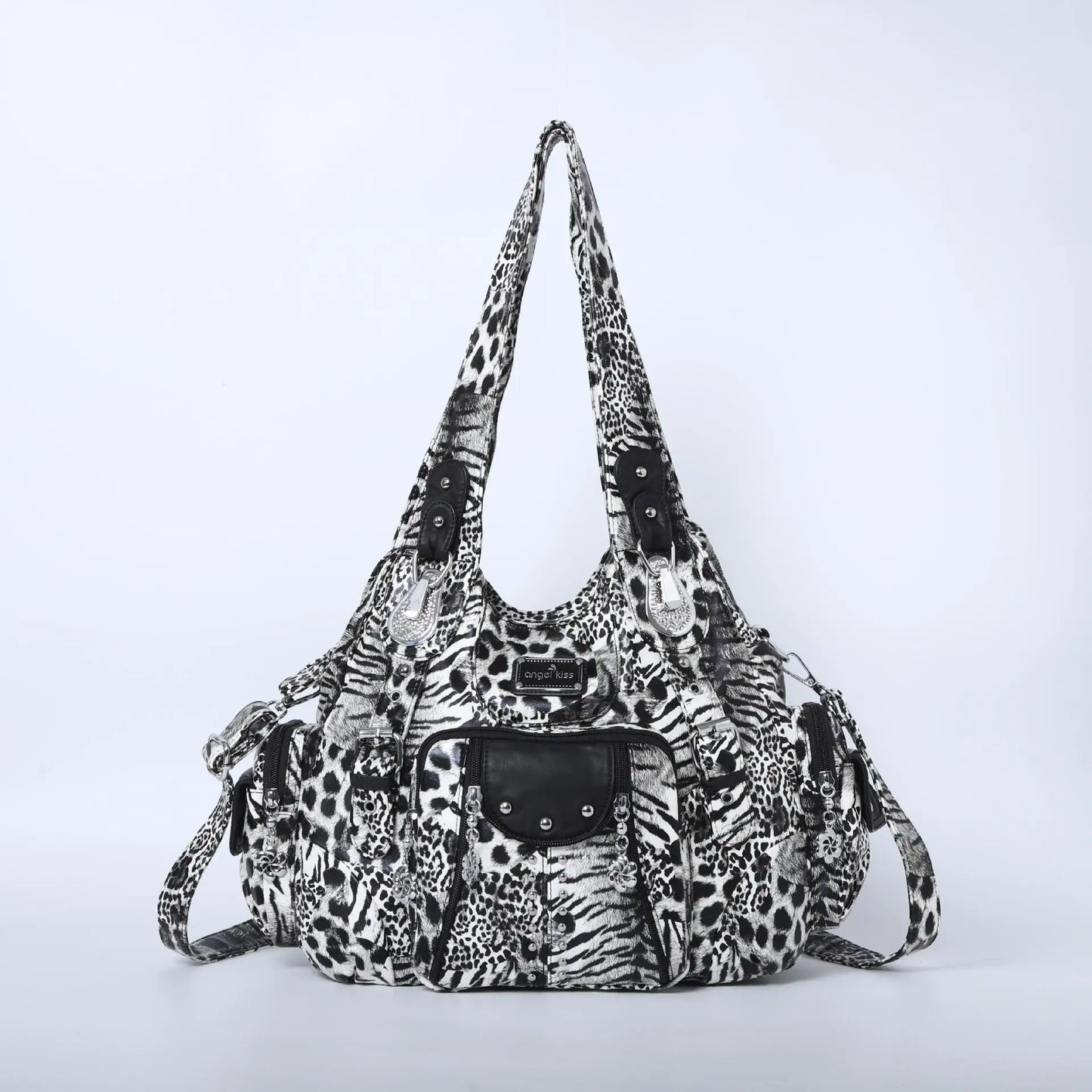 Vintage Women Bag Large Handbags Satchel Top-handle PU Shoulder Bag Vintage Dumpling Pack Multi-pockets Shoulder Bags Purse