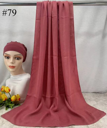 Mini Modal Hijab with Undercap Set Basic Stretchy Pullover Headscarf Thin Breathable Sunscreen Head Wrap Hijabs Scarf 165*50cm