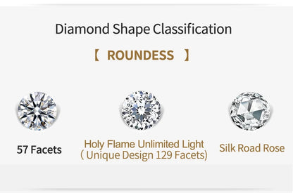 JEWELLWANG 18K Pure Gold Lab Grown Diamond Ring for Women 0.5-3.0ct D VVS Engagement/Wedding/6 Claws Luxury Synthetic Ring(IGI)