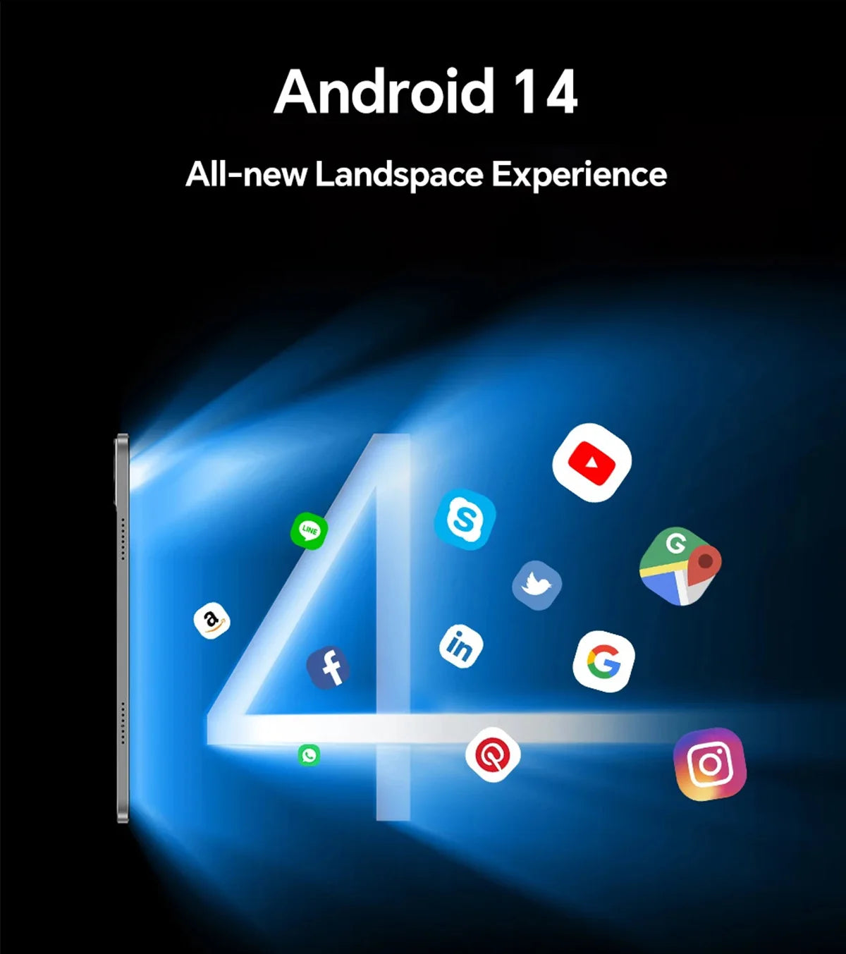 Nenmone Mpad15 2 in 1 Tablet Laptop 14' Android 15 Octa Core 14inch Tablet 16GB RAM 512GB 4G+wifi Dual Speakers 12000Mah Battery