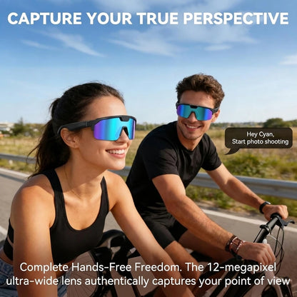 AI Smart Glasses With Camera 4K HD Video & Photo Capture, Real-Time Translation, 8MP Pixel Anti-shake Outdoor Sports Goggles Men