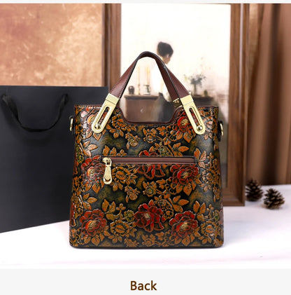 2025 New Retro Luxury Large Capacity Handbag Women's Shoulder Crossbody Bag for Middle-Aged Ladies Mom Bag Elegant Style