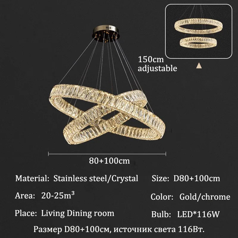 Luxury Crystal Chandeliers Dining Table Light Chandelier Ceiling Light Fixtures Lighting for Living Room Chandeliers Lights Lamp