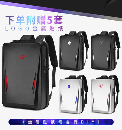 Gaming Laptop Backpack Anti-theft Waterproof Backpack USB Men's PC Hard Shell Business Travel Backpack Stereotype Game Bag 17.3