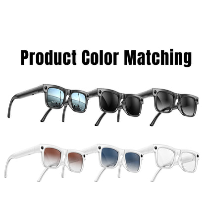 Smart Glasses 800W Pixel Camera Bluetooth IPX4 Waterproof Magnetic Charging Audio Glasses Video Voice Recorder Hands-Free Camera