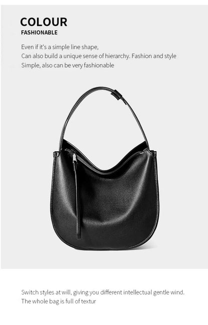 Genuine Leather Women Tote Bag 2025 New Large Capacity Women's Shoulder Bag Luxury Designer Cowhide Crossbody Bags 2522