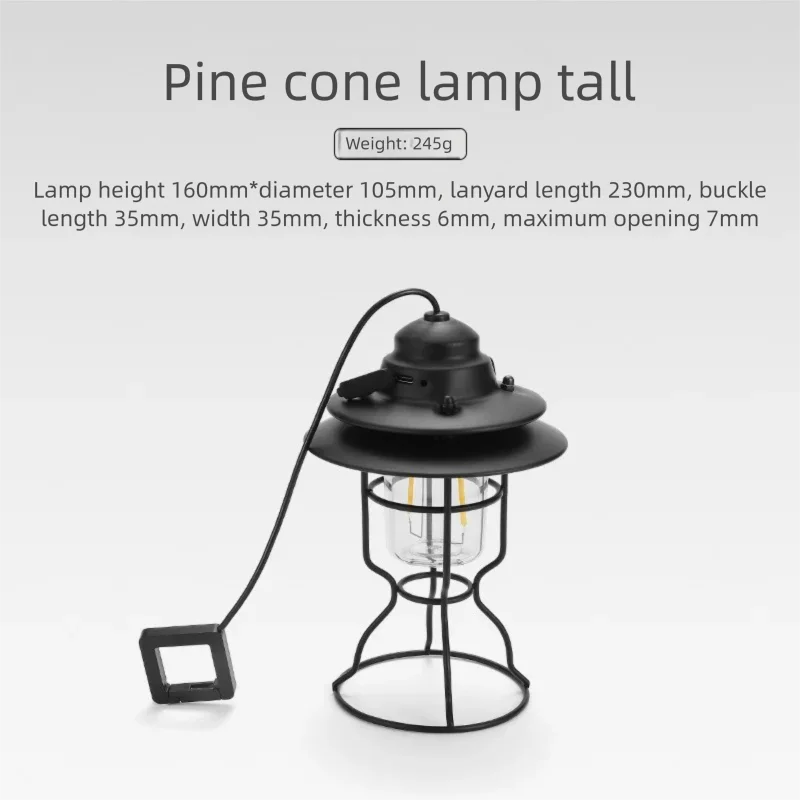 Outdoor Rechargeable Camping Lamp, Ambiance Light, Camping Light, Led Light, Lighting Lantern, Portable Tent Light, Camp Light, Hanging Light