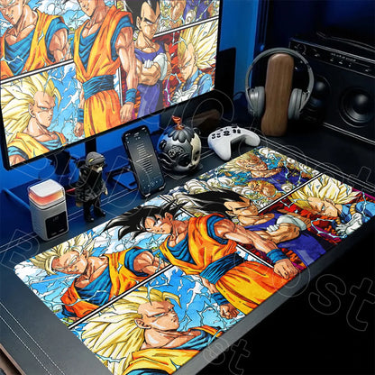 Dragon Ball Goku Anime Rubber Mousepad Speed XXL Gamer Laptop Stitch Edge Keyboard Mat Washable Durable Office Desk Pad Boy Gift