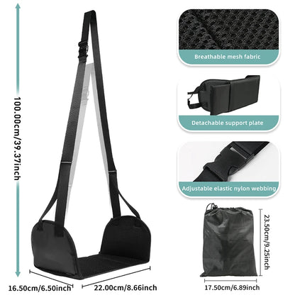 Newest Airplane Foot Hammock Airline Foot Rest With Removable Pad Adjustable Strap Foot Hammock With Menory Foam For Travel