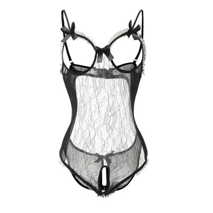 Sexy Leaky Chest Crotchless Curvy Lingerie Sexual Babydoll For Sex 18 Sheer Bodysuit Fishing Net Sleepwear Woman Sexy Outfits