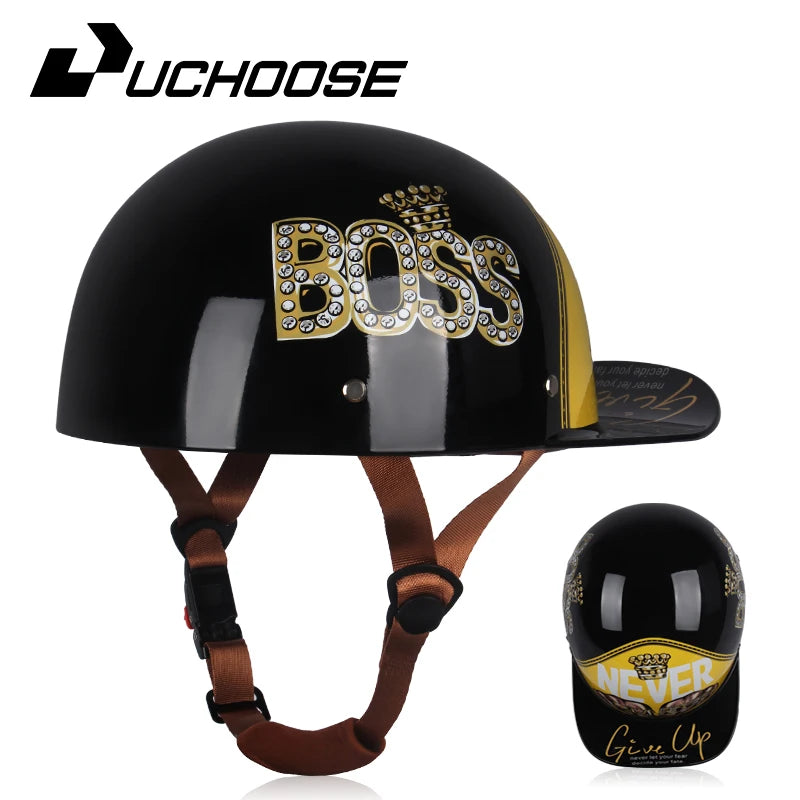 Vintage personalized men's and women's baseball caps motorcycle helmets ladybug helmets electric car baseball caps, half helmets