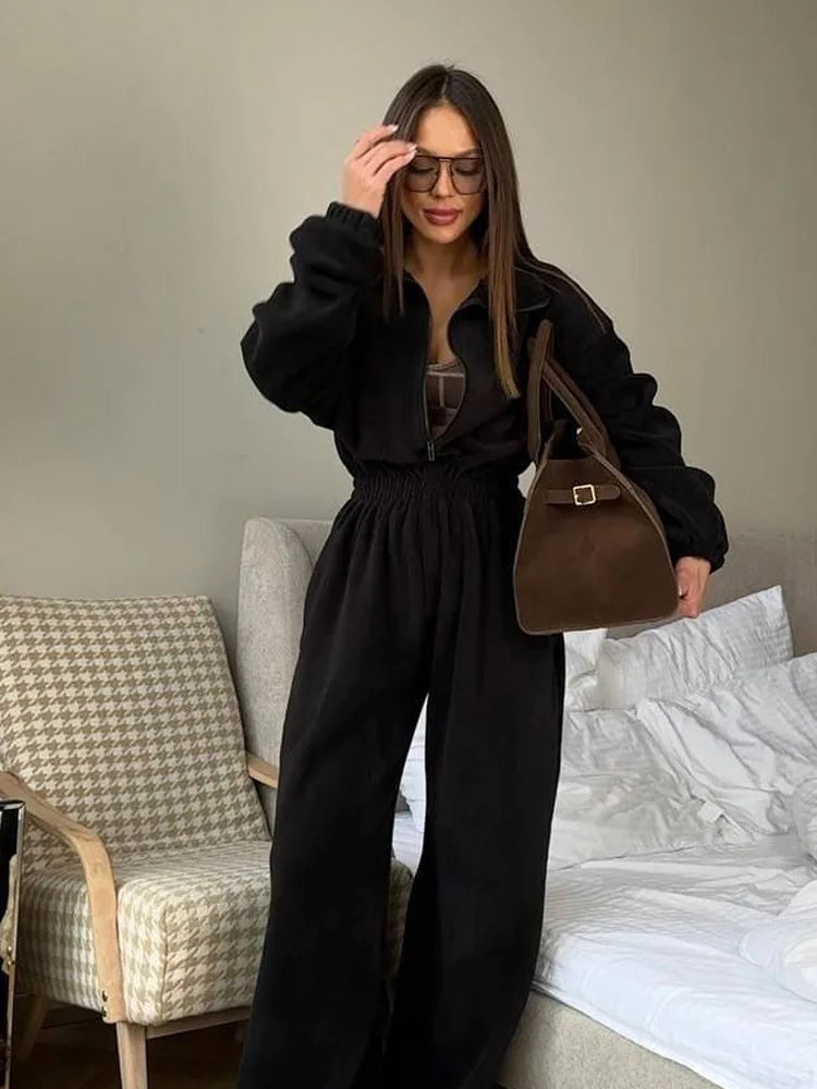 Sports and Leisure Contrast Color Jumpsuit Fashion Trend Street Jumpsuit Women’s Suit New Women Clothing