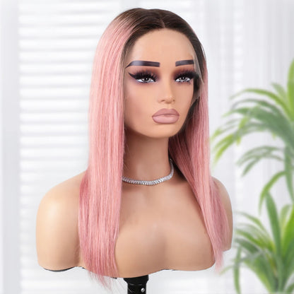 Debut Blonde Straight Lace Front Wigs 13x6x1 Lace Part Human Hair Wig For Women Transparent Lace Highlight Colored Remy Hair