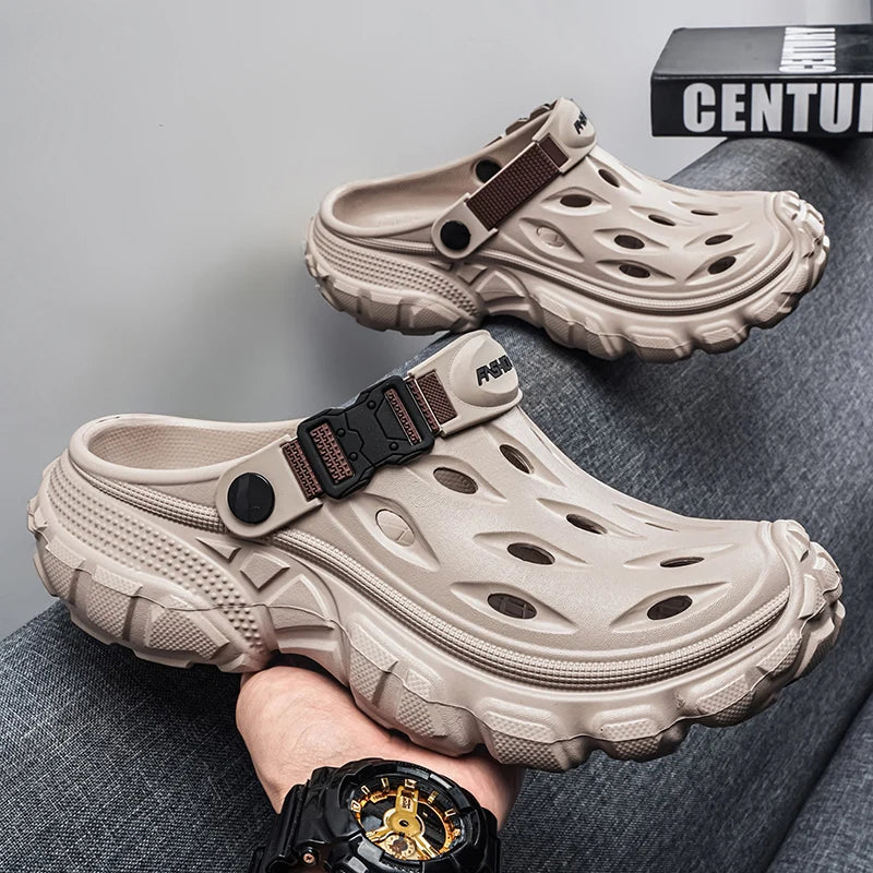 Summer Casual Sandals Men Outdoor Slippers Flat Mens Flip-flop Lightweight Beach Shoes Indoor Home Anti-slip Bathroom Slides