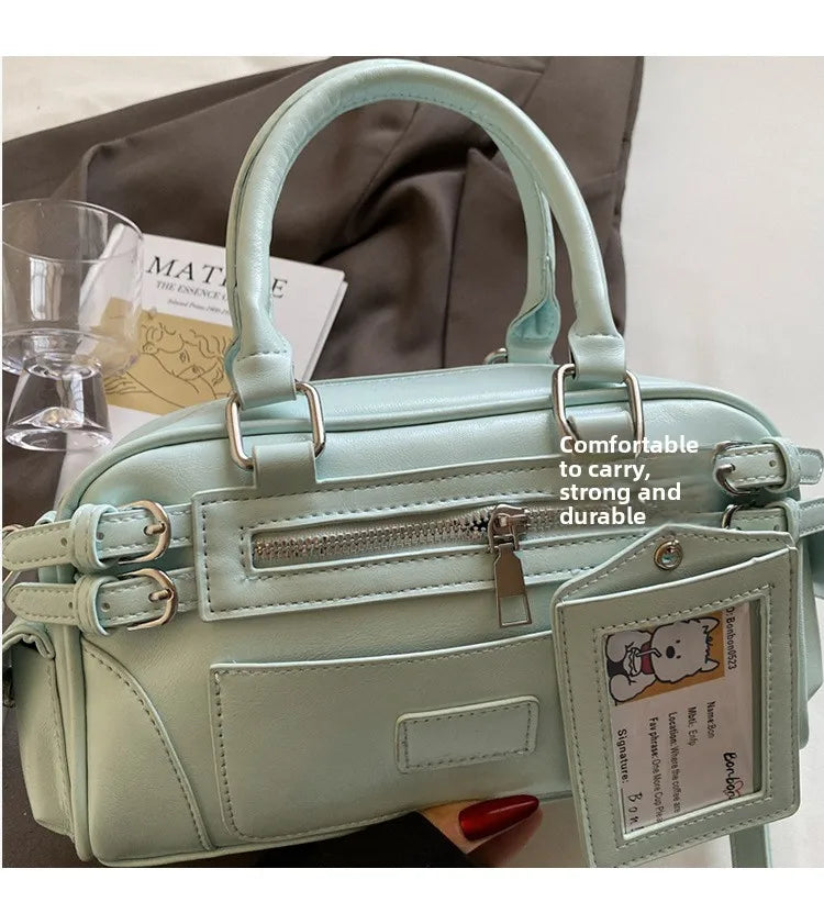 Stylish Design Glossy PU Sqeare Shoulder & Crossbody Bags Solid Zipper Hot Trendy Designer Style Handbags for Women 2025 New